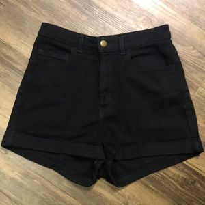 Black high waisted American Apparel Jeans jean shorts Size 26/27